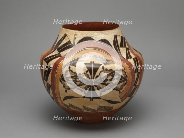 Polychrome Jar, c. 1880. Creator: Unknown.