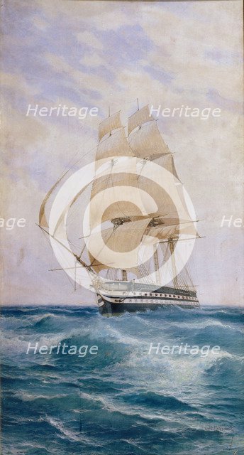 The Ship on the line Imperatritsa Mariya, 1890s. Artist: Prokofyev, Nikolai Dmitryevich (1866-1913)