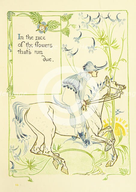 In the race of the flowers that's run due, 1899.  Creator: Walter Crane.