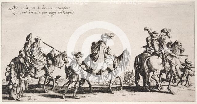 The Bohemians: The Bohemians Marching: The Vanguard, c. 1621-1625. Creator: Jacques Callot (French, 1592-1635).