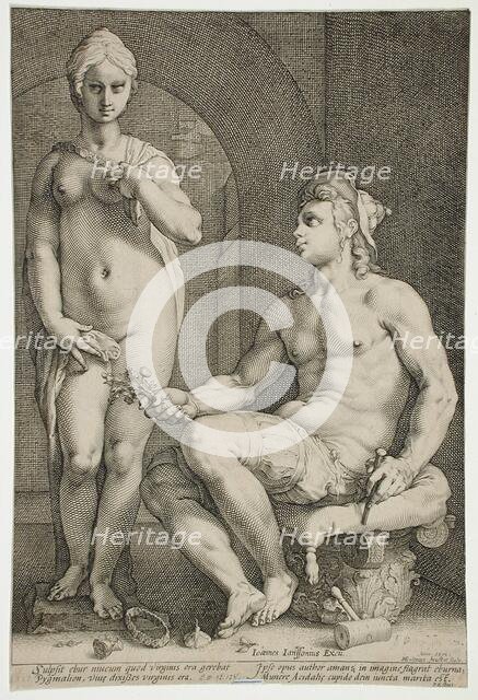 Pygmalion and Galatea, 1593. Creator: Hendrik Goltzius.