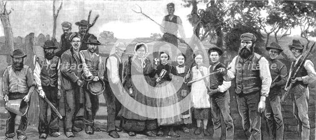 '' "An Eye to Effect", Just before an eviction on Lord Clanricarde's Estate, Woodford, Ireland', 188 Creator: Unknown.