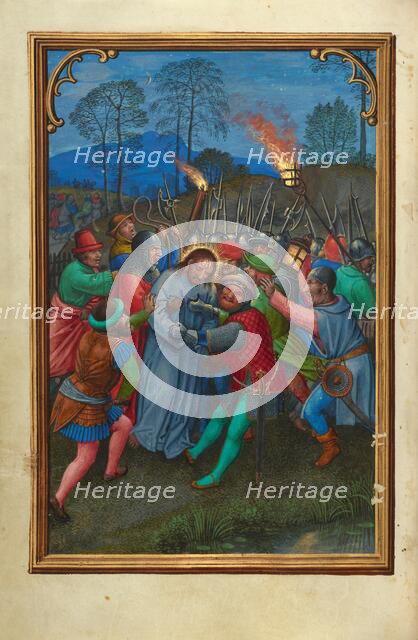 The Flight of the Apostles; Prayer Book of Cardinal Albrecht of Brandenburg, about 1525-1530. Creator: Simon Bening.