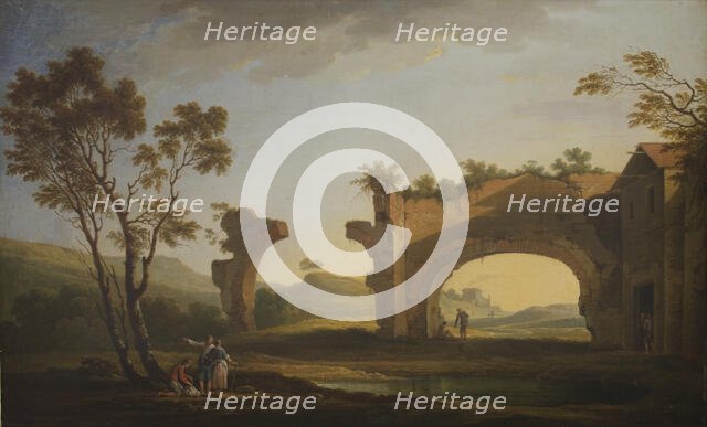 Landscape with Ruins of the Aqueduct, 1765. Creator: Adolf Fryderyk Harper.