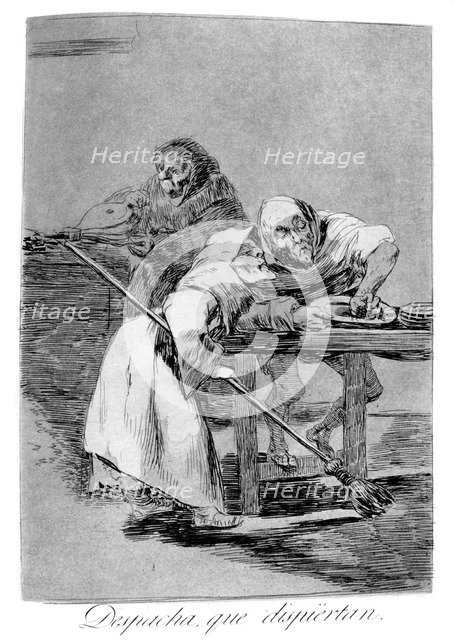 'Be quick, they are waking up', 1799. Artist: Francisco Goya