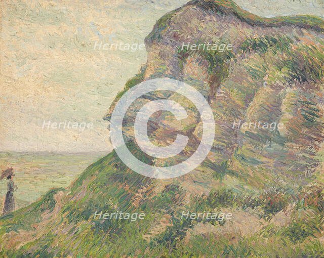 Woman walking on a Headland, 1894. Creator: Camille Pissarro.