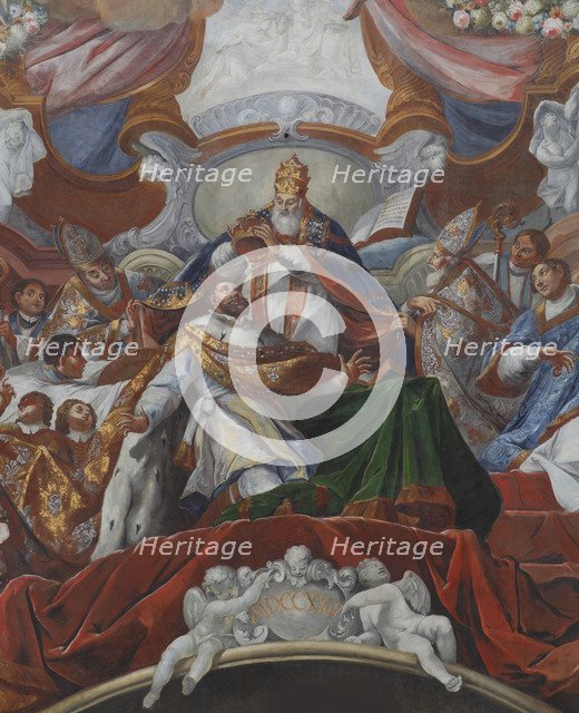 The Imperial Coronation of Charles the Great by Pope Leo III in 800, 1724. Artist: Stauder, Jacob Carl (1694-1756)