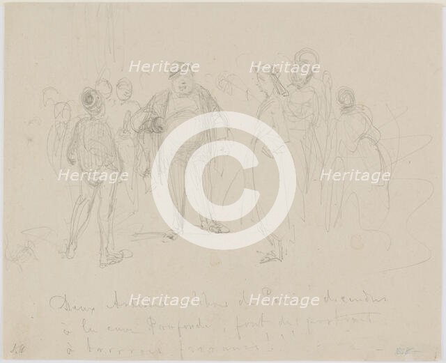 Deux Artistes Célèbres de Paris, 1858. Creator: James Abbott McNeill Whistler.