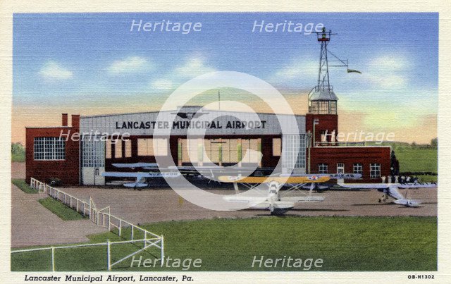 Lancaster Municipal Airport, Lancaster, Pennsylvania, USA, 1940. Artist: Unknown