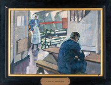 World War I: a ward in a hospital ship,  c1914-1918. Creator: Jan Gordon.