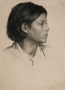 Head Of A Woman, c1875. Creator: Mary Evelyn de Morgan.