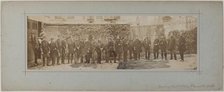Panorama: group portrait of General Staff of a platoon, 1870. Creator: Andre-Adolphe-Eugene Disderi.