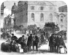 Old Pensioners leaving Greenwich Hospital, 1865. Creator: Unknown.