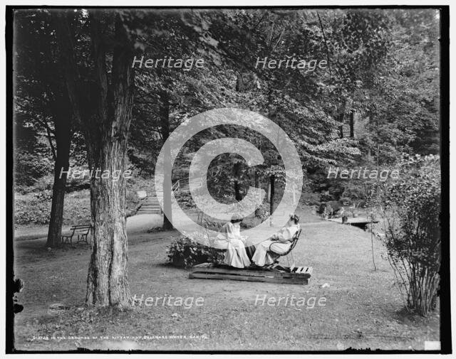 In the grounds of the Kittatinny House, Delaware Water Gap, Pa., c1905. Creator: Unknown.