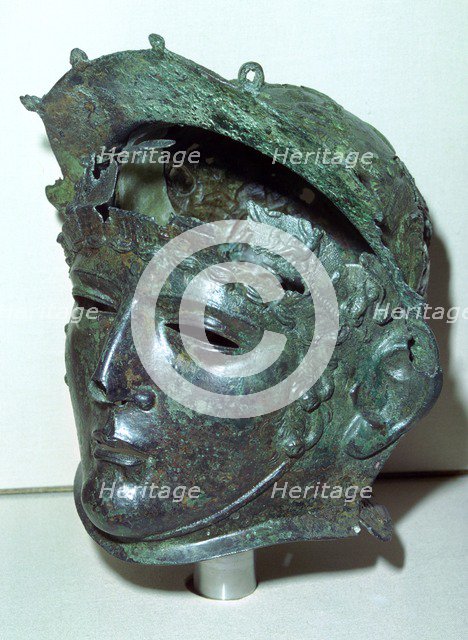 Cavalry sports helmet, Roman Britain, late 1st or early 2nd century. Artist: Unknown