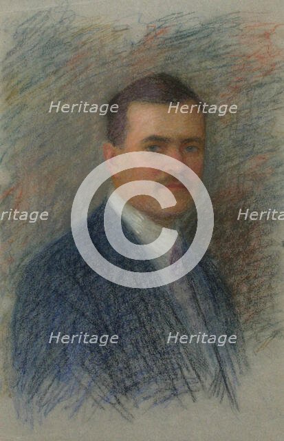 Portrait of a Man, Study, 1916-1917. Creator: Maria Wiik.