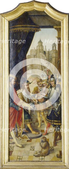 King David Receiving the Cistern Water of Bethlehem, 1516-1519. Creator: Master of the Von Groote Adoration.