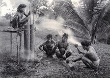 Sarawak: a Kalabit smithy, c1900. Creator: Unknown.