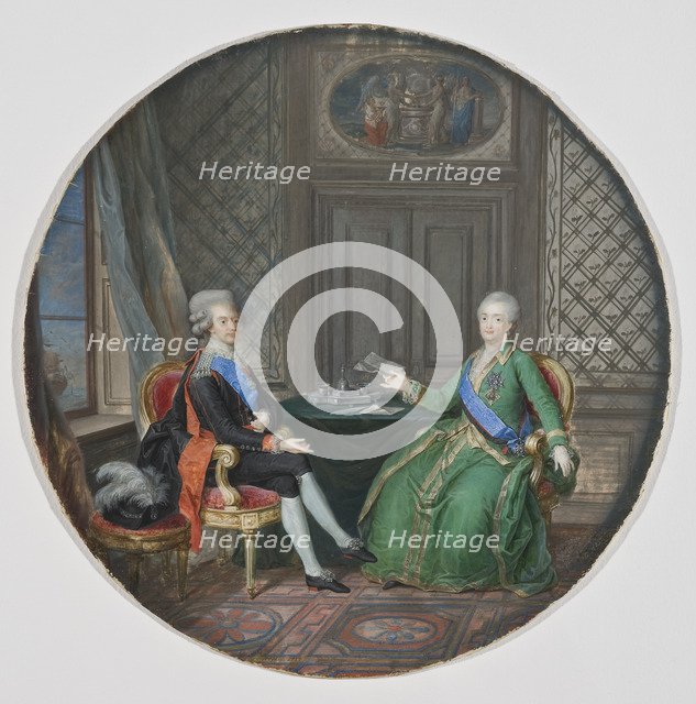 King Gustav III of Sweden and Catherine II of Russia in Fredrikshamn, 1784.