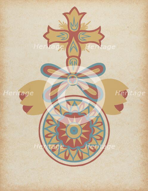 Santa Barbara Mission Doorway Design from the portfolio "Decorative Art...", 1935/1942. Creator: Unknown.