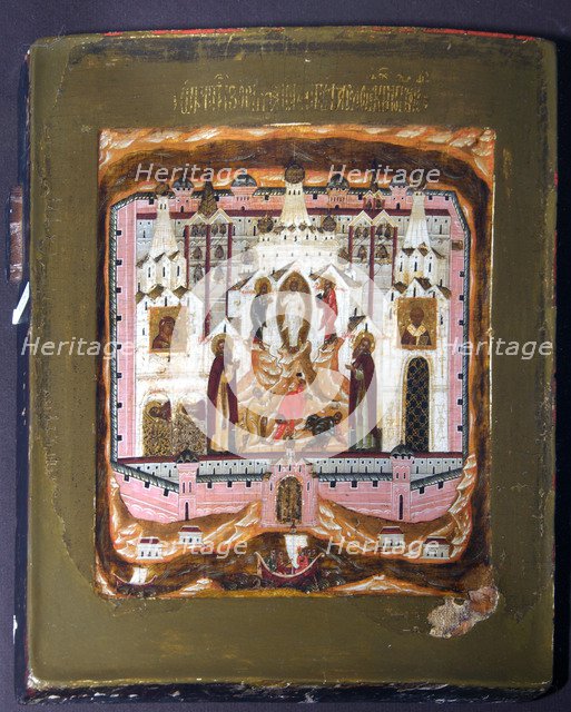 Saints Zosima and Savvatiy of Solovki, Early 17th cen.. Artist: Russian icon  