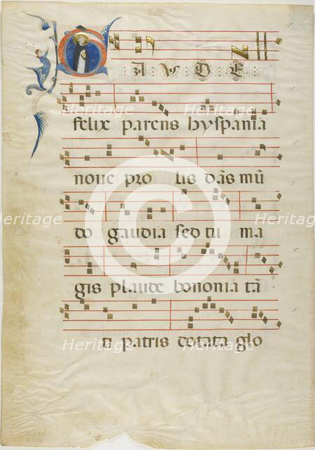 Saint Dominic in a Historiated Initial "G" from an Antiphonary, 1310/15. Creator: Neri da Rimini.