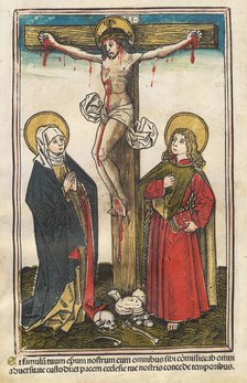 Christ on the Cross with the Virgin and Saint John, 1493. Creator: Hans Burgkmair, the Elder.