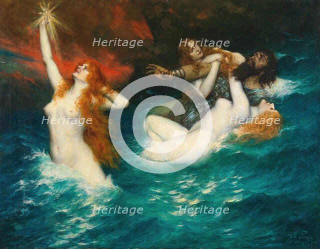 The Rhinemaidens, 1913. Creator: Leeke, Ferdinand (1859-1937).