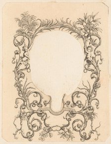 Ornamental Frame with Garlands, 18th century. Creator: Anon.