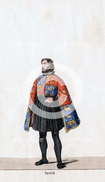 Herald, costume design for Shakespeare's play, Henry VIII, 19th century. Artist: Unknown