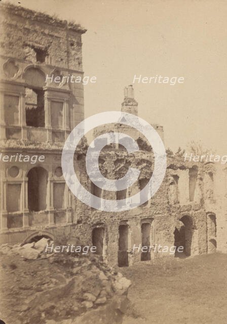 Fragment of ruins Krzyztopór Castle, Ujazd, around 1890. Creator: Unknown.