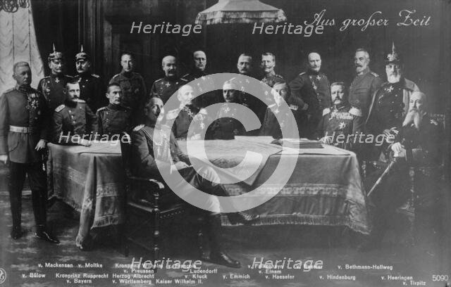 Kaiser and his Generals, between c1910 and c1915. Creator: Bain News Service.