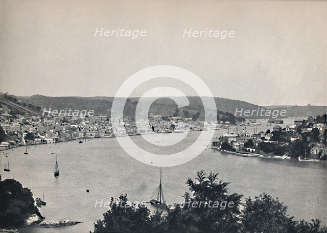 'Dartmouth - General View, Showing the Britannia Floating Naval College', 1895. Artist: Unknown.