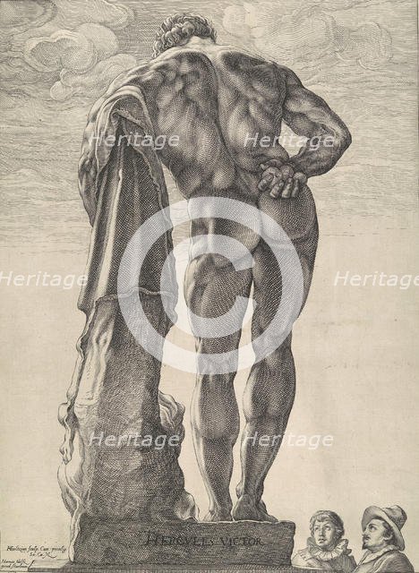 Farnese Hercules, ca. 1592, dated 1617., ca. 1592, dated 1617. Creator: Hendrik Goltzius.