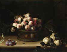 Basket of Peaches, with Quinces, and Plums, after 1641. Creator: Louise Moillon.