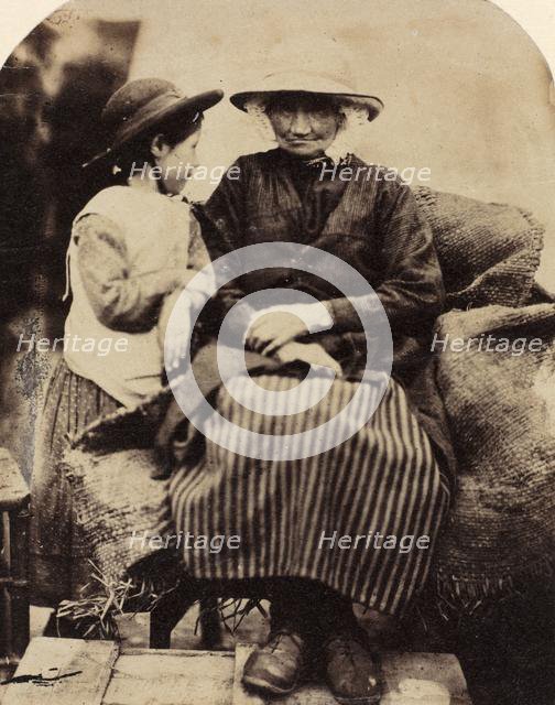 Servants at Rhagatt, Corwen, North Wales, c. 1860. Creator: John Lloyd (British, 1865).