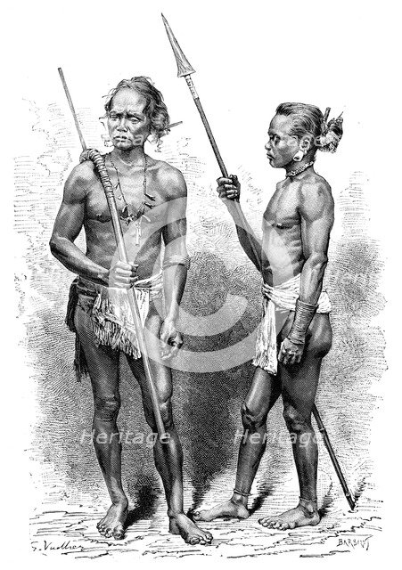 Moi people, Indonesia, 1895.Artist: Charles Barbant