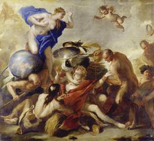 Youth Tempted by the Vices, 1664. Creator: Luca Giordano