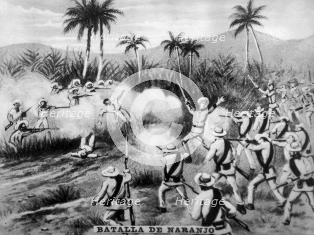 The Battle of Naranjo, (1874), 1920s. Artist: Unknown