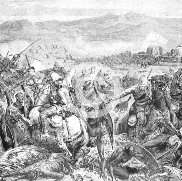 'The Zulu War, 1879: The final repulse of the Zulus at Ginghilovo, April 2', (1901). Creator: Unknown.