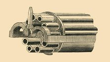 Barrel of Gatling gun, c1872.  Creator: Unknown.