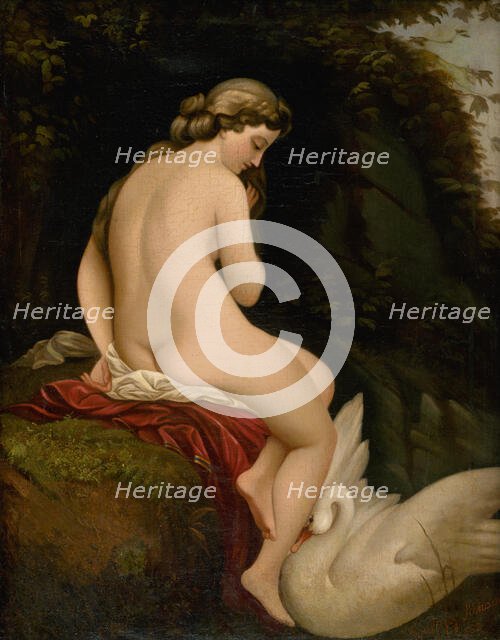 Leda and the Swan, 1862. Creator: Alexander Nyulassy.