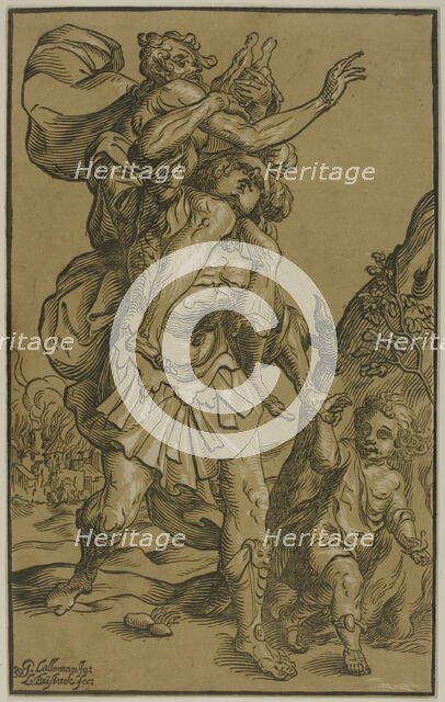 Aeneas and Anchises, n.d. Creator: Ludolph Busing.