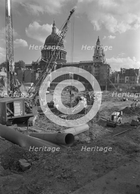 Paternoster Square, City of London, 15/09/1961. Creator: John Laing plc.