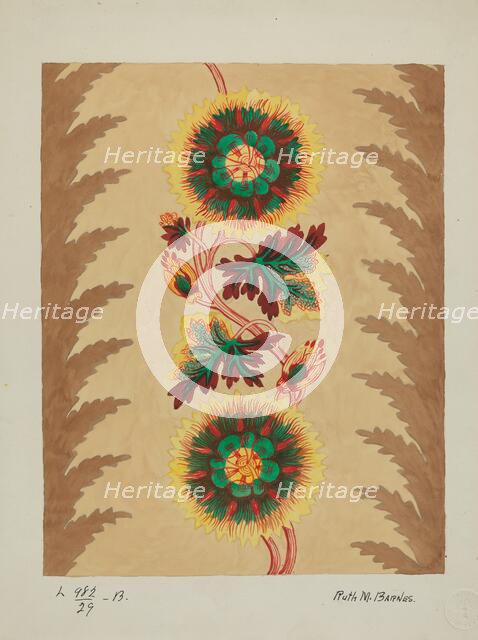 Quilt (Section), c. 1936. Creator: Ruth M Barnes.