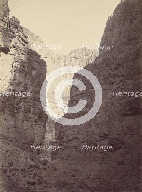 Limestone Walls, Kanab Wash, Colorado River, 1872. Creator: William H. Bell.
