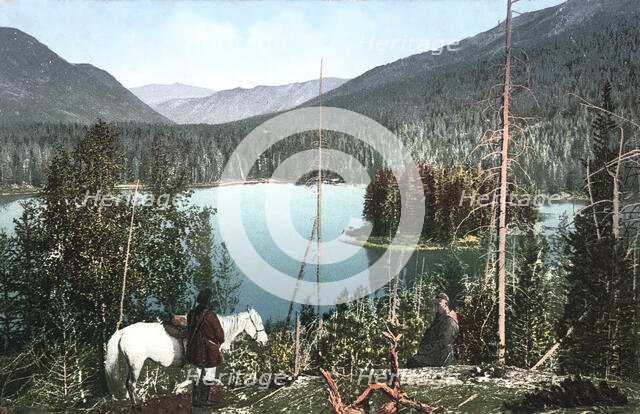 A Lake in the Valley of the Arasan River, a Tributary of the Belaia Berel River that..., 1911-13. Creator: Sergei Ivanovich Borisov.