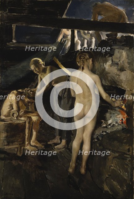 In the Sauna. Artist: Gallen-Kallela, Akseli (1865-1931)