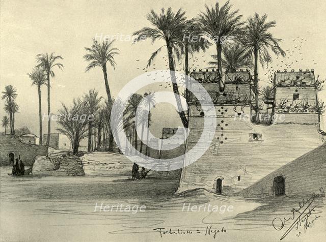 Houses in Nagada, Egypt, 1898.  Creator: Christian Wilhelm Allers.