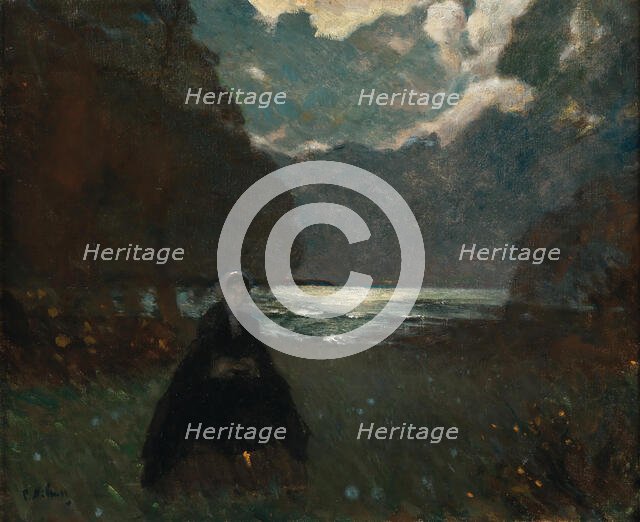 Evening at the lake. Creator: Nilus, Pyotr Alexandrovich (1869-1940).